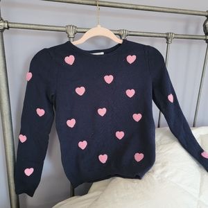 H&M GIRLS HEARTS SWEATER SIZE 8-10